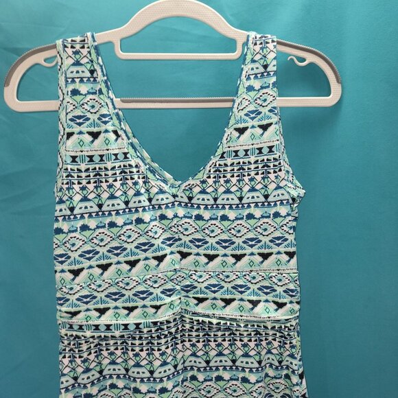 Title Nine XS Aztec Print Sleeveless Dress 85% Polyester 11% Tencel 4% Spandex - Picture 8 of 11